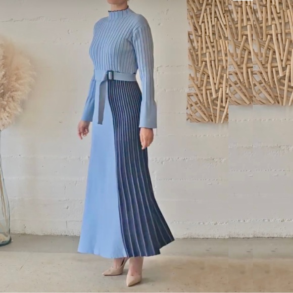 “NEW” DALIA MACPHEE Baby Blue Dress - Picture 4 of 9